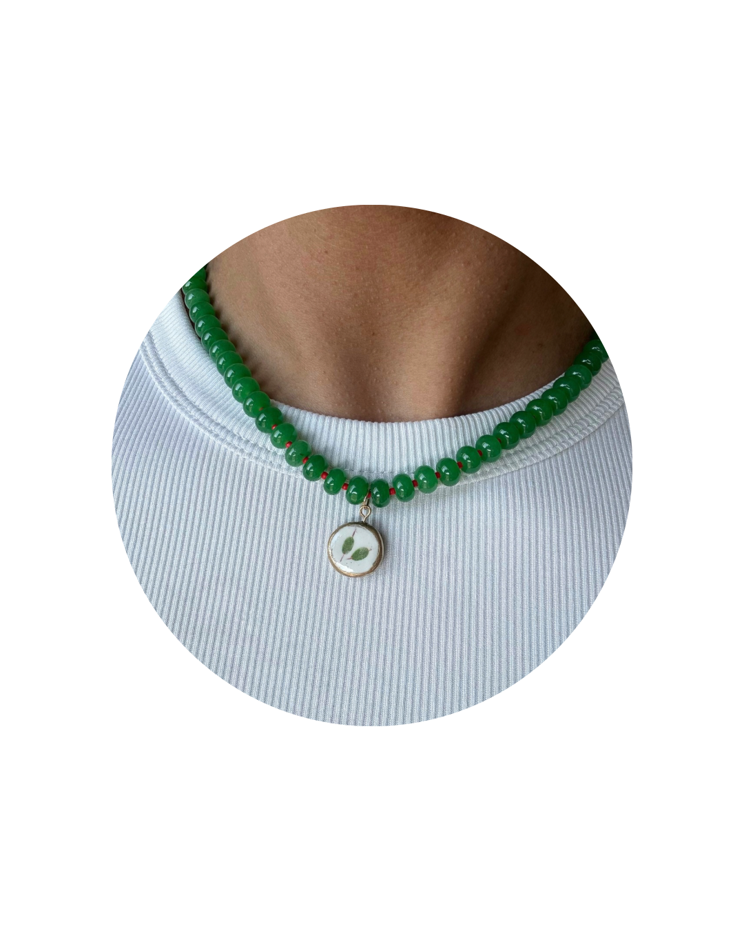 the “extra dirty martini” beaded charm necklace