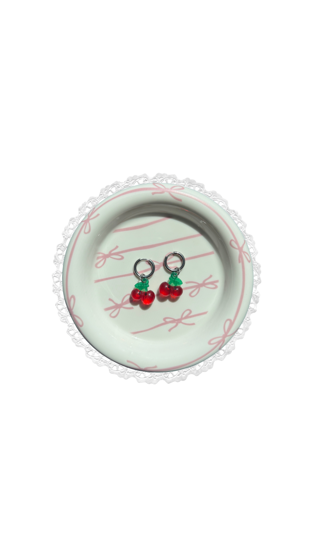 mini “dirty shirley” cherry earrings