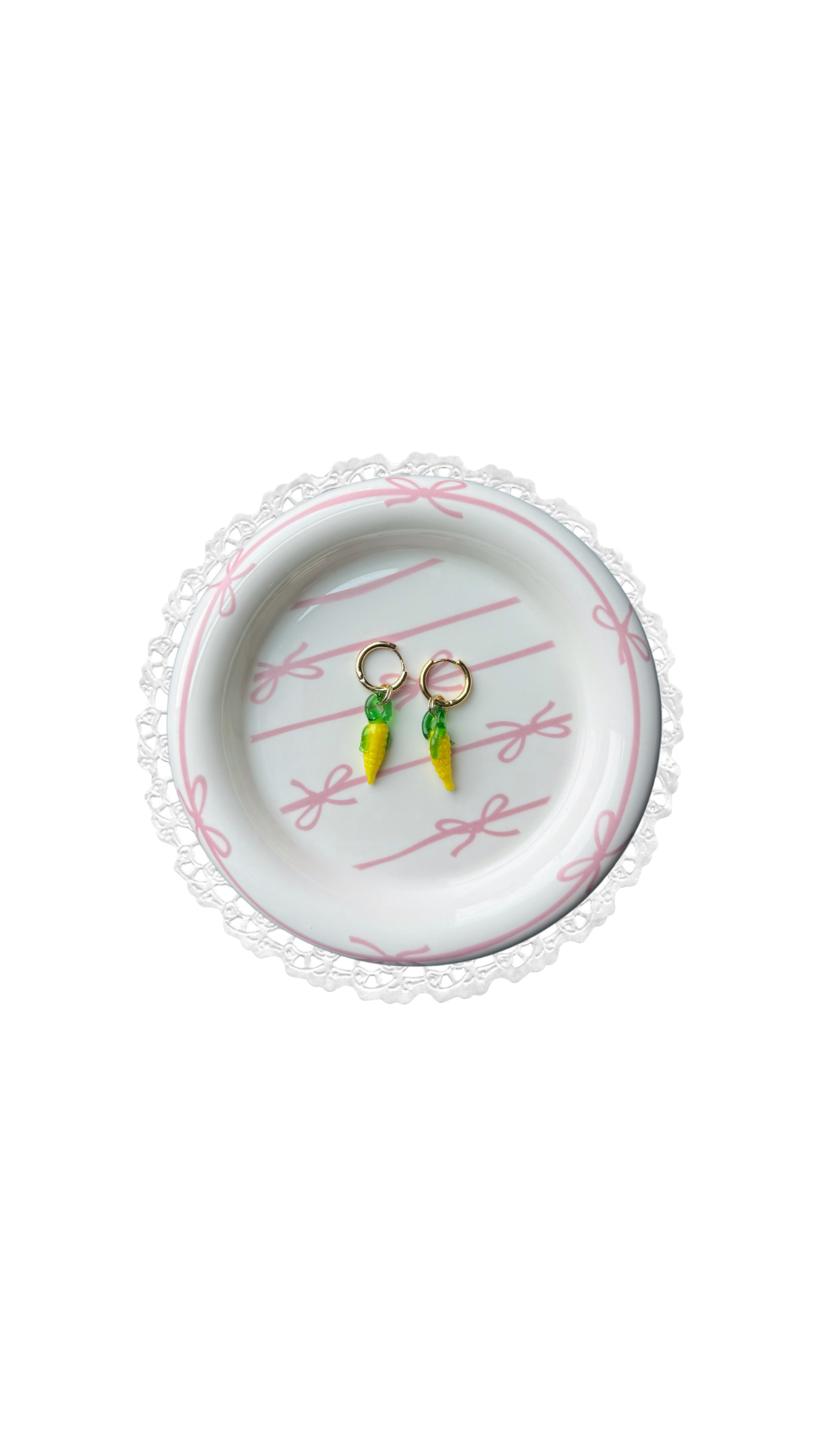 the “sweet corn” 14k gold plated earrings