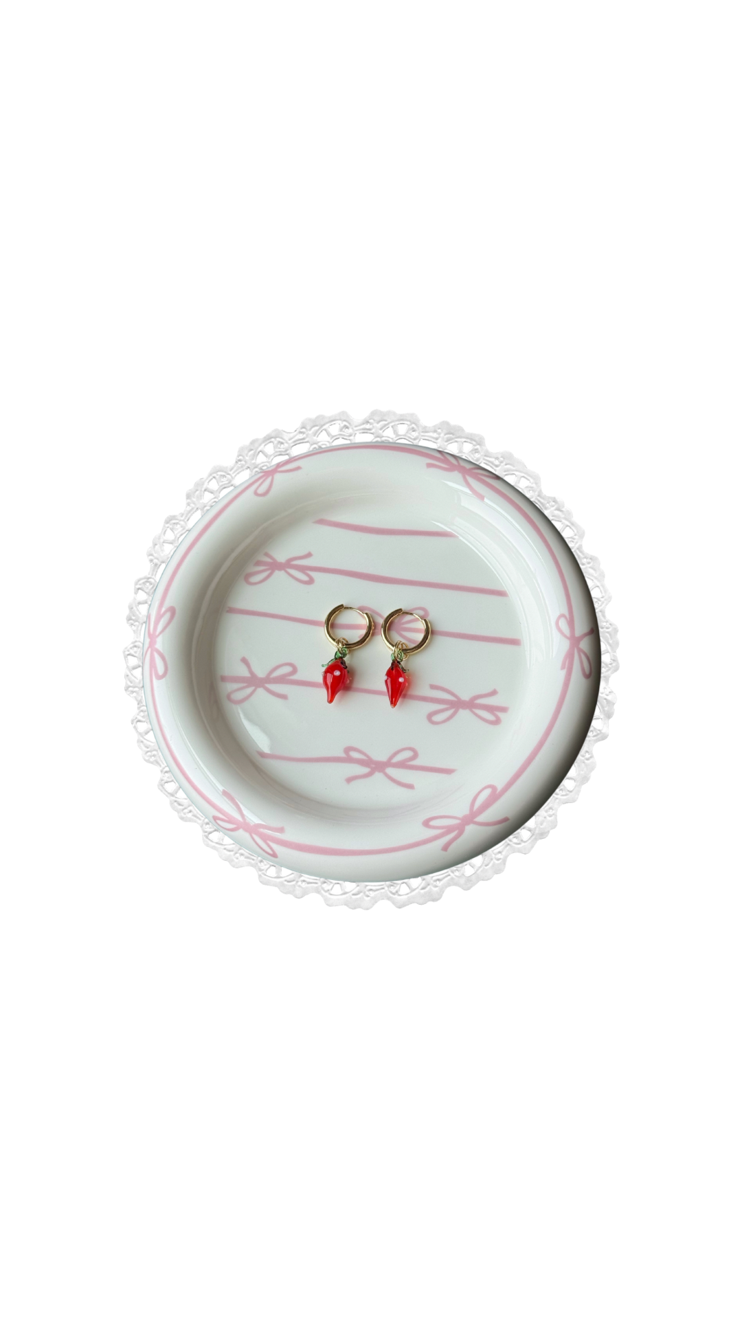 the “strawberry jam” 14k gold plated earrings