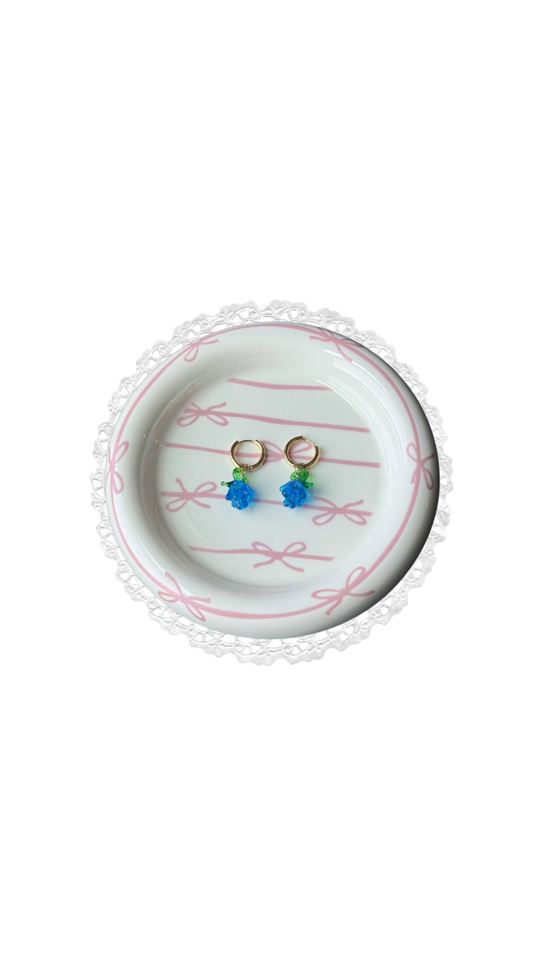 the “blueberry jam” 14k gold plated earrings