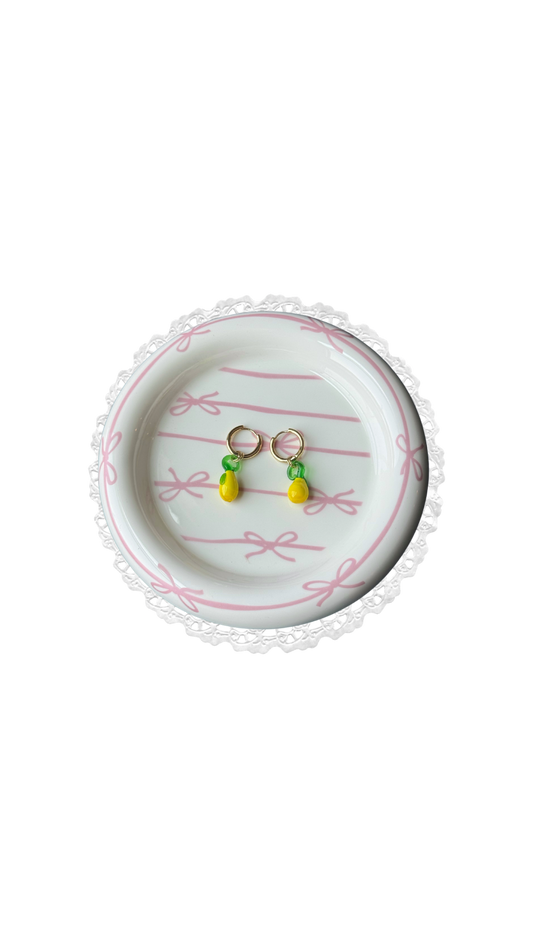 the “lemon tart” 14k gold plated earrings