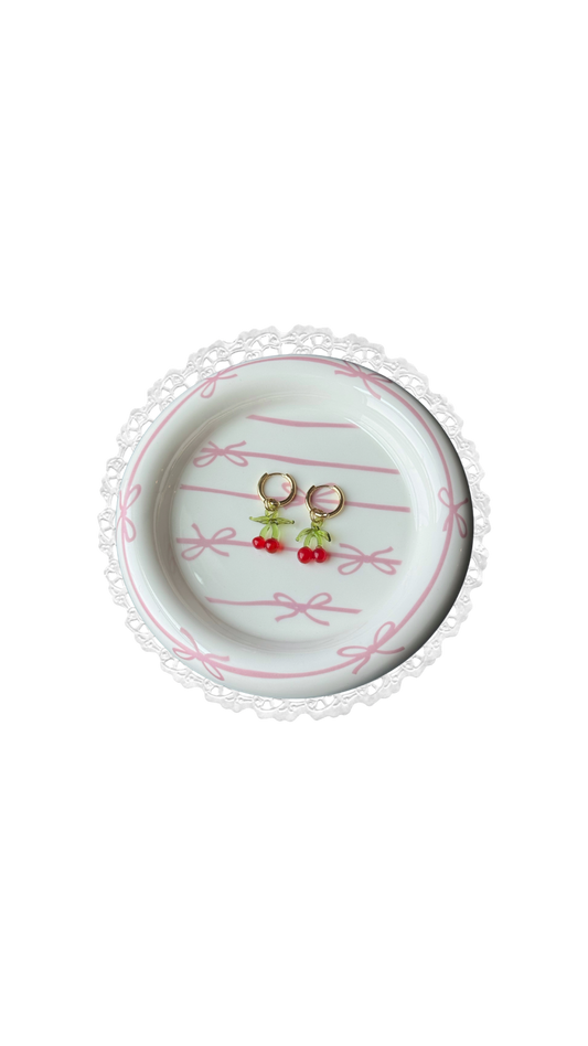 the “cherry pie” 14k gold plated earrings