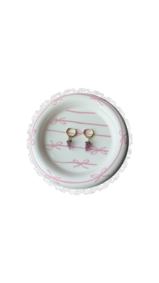 the “grape soda” 14k gold plated earrings