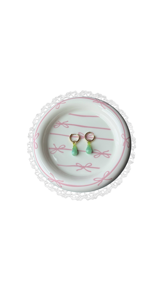 the “sweet pear” 14k gold plated earrings