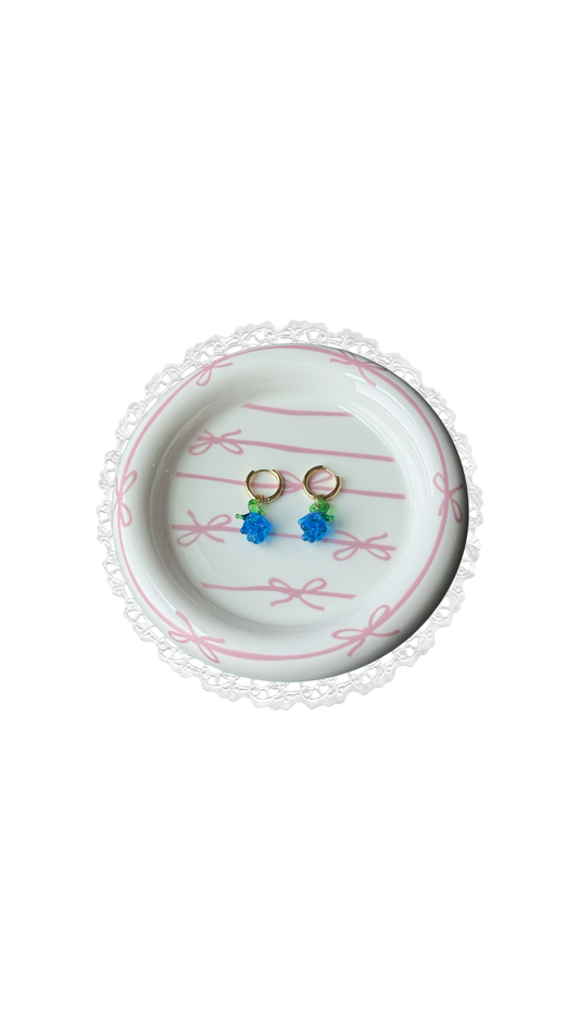 the “blueberry jam” 14k gold plated earrings
