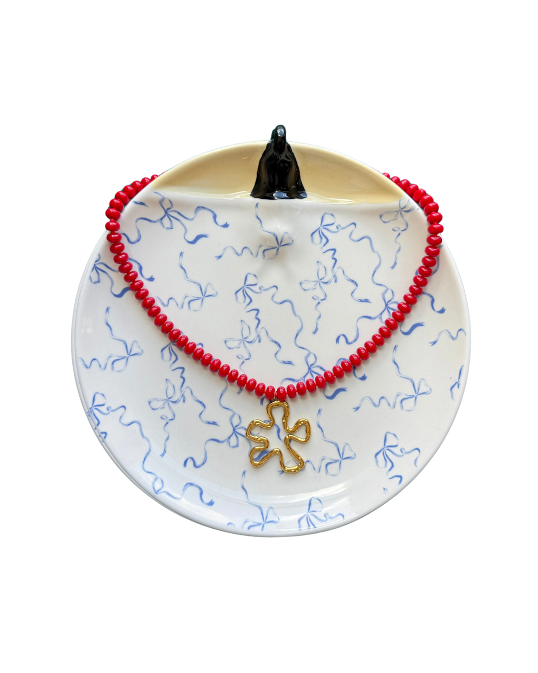 the “scarlet” beaded charm necklace
